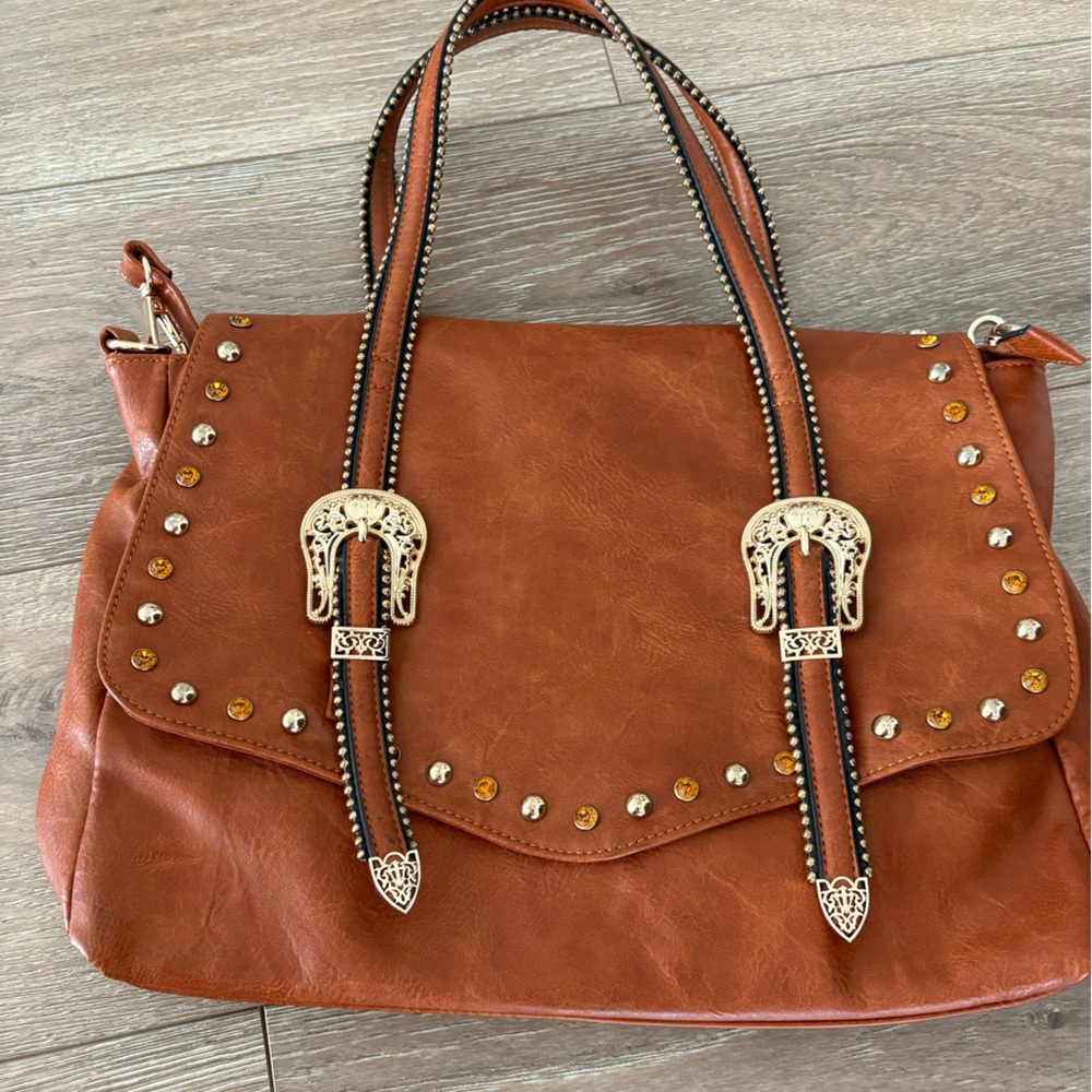 🤎 Western Boho Studded Shoulder Bag | Y2K Cowgirl Festival Purse